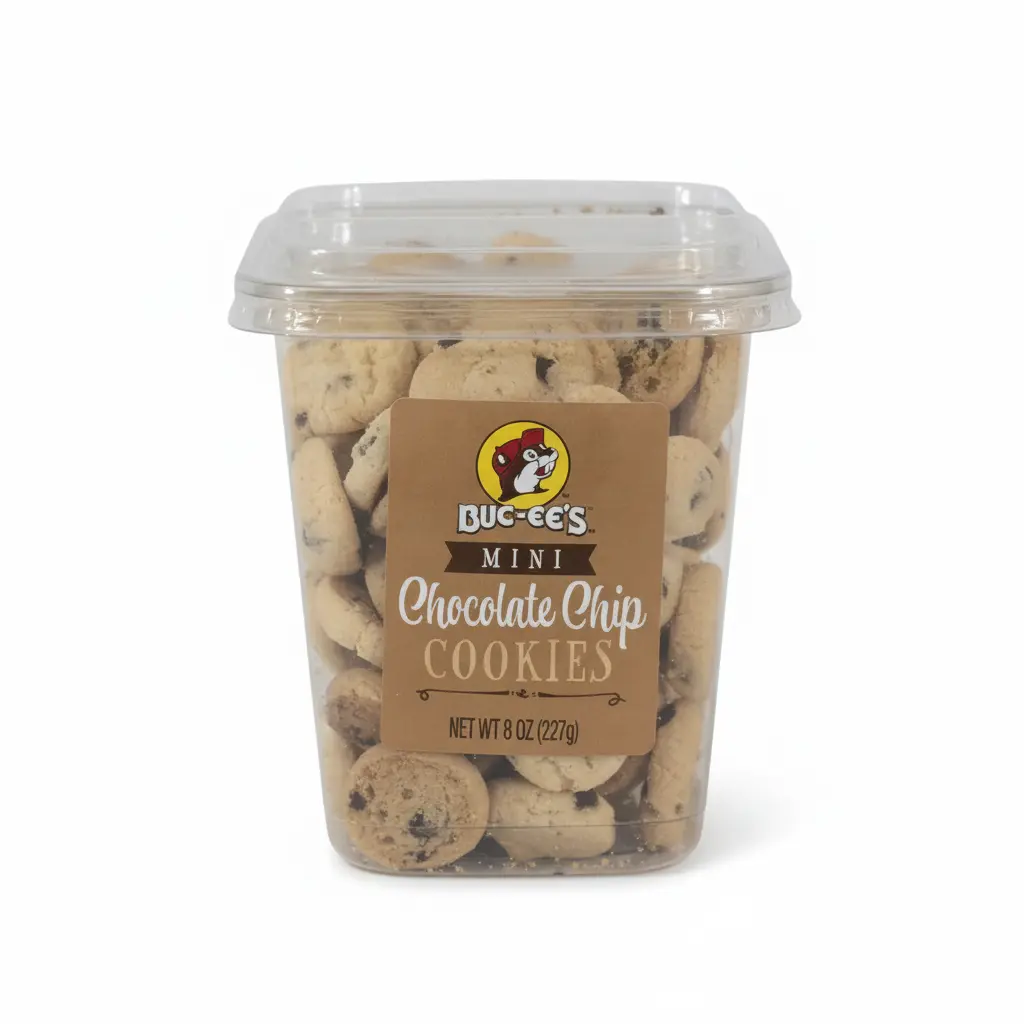 Buc-ee's Mini Chocolate Chip Cookies - Rich Butter Flavor, Melty Chocolate Chips, Bite-Sized On-the-Go Snacks, Ideal for Lunchboxes & Coffee Breaks, Salty-Sweet Milk Treat