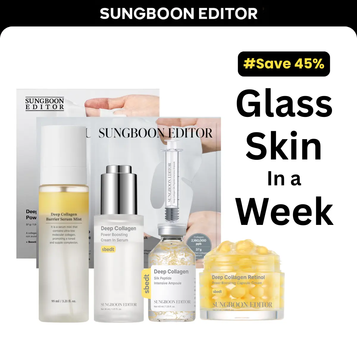 [SAVE 45%] Glass Skin in a WEEK gift set | 5 affordable products for Gentle Skin Renewal