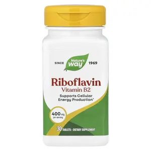 Nature's Way Riboflavin Vitamin B2, 400 mg, 30 Tablets Nature's Way Riboflavin Vitamin B2, 400 mg, 30 Tablets