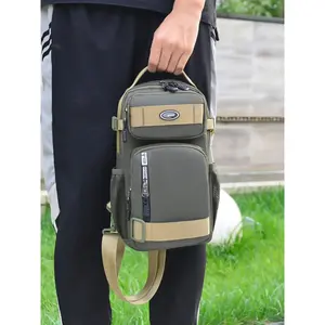 Men's Casual Large Capacity Multi-pocket Chest Bag, Multi-functional Casual Outdoor Sports Climbing Travel Backpack, Sling Bag for Daily Used