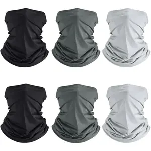 6 Packs Gaiter Mask Scarf Gator Sun Cooling Balaclava Bandana Cover UV Protection Headwear