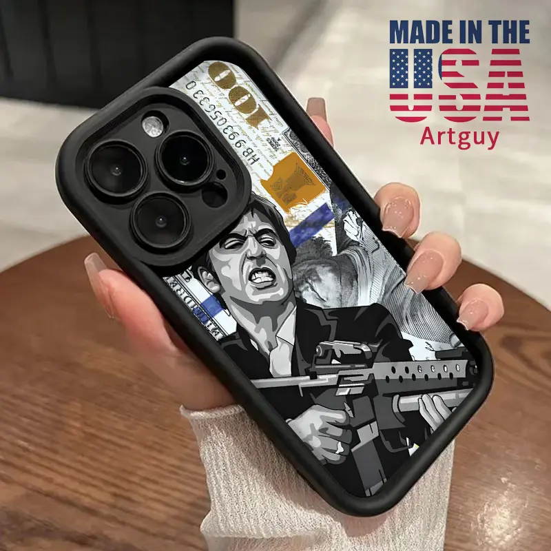 Shockproof Silicone TPU Bumper Phone Case for iPhone 17 Pro Max,16 Plus,15,14,13,12,11,Air,XR,E - Creative Scar Face Painted Advanced Fashion Gift,Smartphone/Cellphone/Handheld Devices Casing,Drop Protection Soft Cover