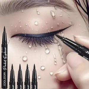 5pcs Waterproof Eyeliner Pen, Smudgeproof Long-Lasting Liquid Eyeliner, Bold Color Perfect for Weddings, Dates & Night Out Makeup