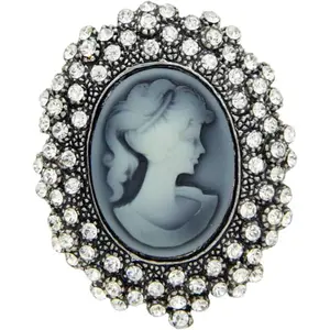 Rhinestone Flower Bouquet Brooch Pin,  Tone, Large