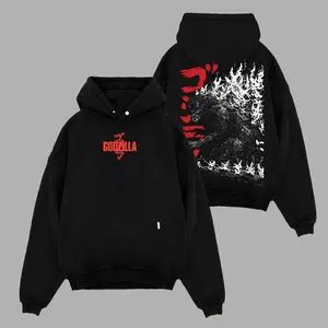 Vintage Godzilla King of the Monsters Vers Gojira Washed TShirt Hoodie Sweater Monster Vers Toho Vers Menswear Gift for movie fans Top Apparel Classic Oversized Seamless Simple Straight Man Clothes Cotton designer shirts