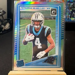 Tetairoa McMillan Collectible Sports Card - 2025 Donruss Optic Holo Prizm #209, Carolina Panthers Raw Sports Single Card, Collectible Sports Cards