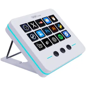 VSDINSIDE Gaming keyboard Stream Controller Stream Deck with RGB 18 Macro LCD Keys, Streaming Keyboard with Trigger Actions in OBS/Twitch/YouTube, Shortcut Buttons Keypad Works with Mac and PC