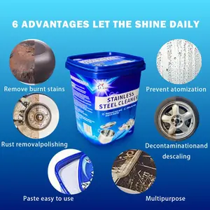 LlAPU stainless steel cleaning paste multi-function rust remover decontamination agent pot bottom black scale remover universal cleaner