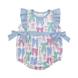 Adorable Bow Clothes Cutest Sleeveless Romper for Baby Girls