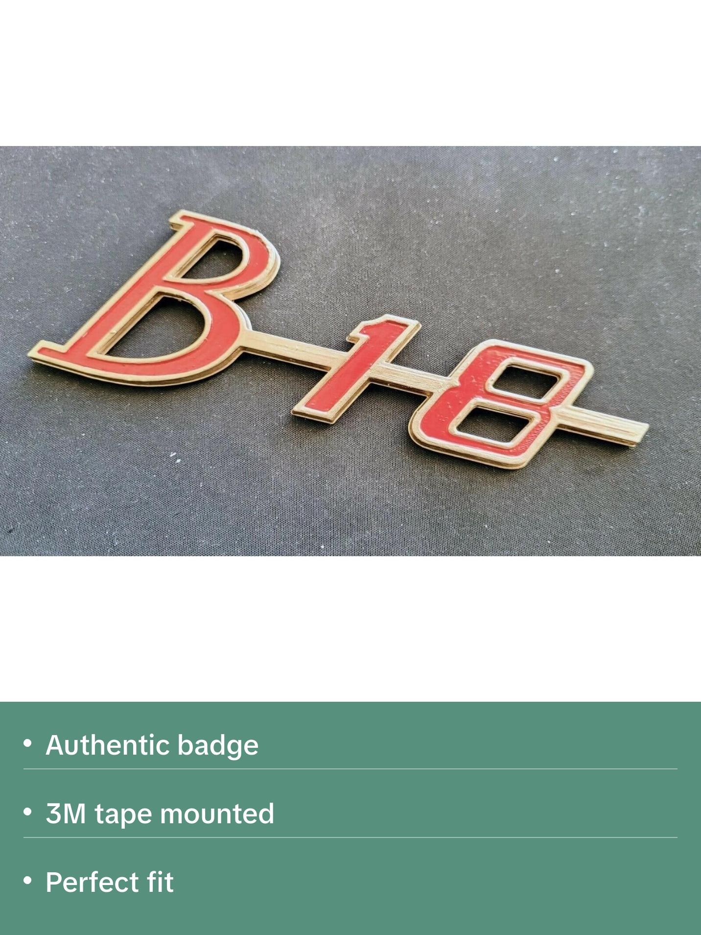 Volvo 120 122 121 123 Amazon 140 1800 P1800 'B18' Emblem Badge