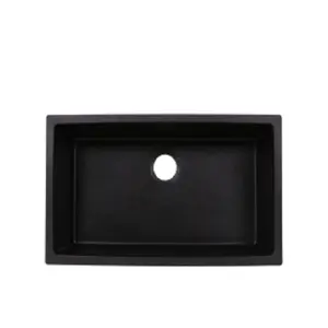 LSGC78 Undermount Single Bowl Granite Composite Sink Black