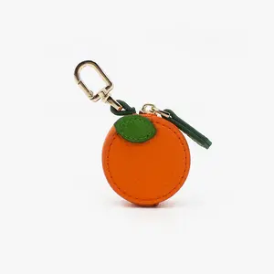 Fruit Shaped Keychain Wallet Coin Purse Mini Leather Coin Pouch Change Purse for Backpack Decoration Keys Cash Cards Portable Mini Jewelry Box  Small Accessories