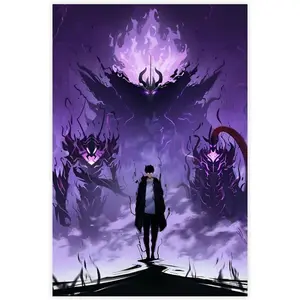 Print Painting Solo Leveling Anime Poster Aesthetic Canvas Wall Art Prints – Modern Abstract Painting for Bedroom, Living Room & Office Decor