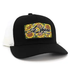 Girasol Black/White classic visor hat
