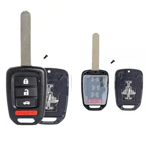 Set of Two 4 Button Remote Key Shell Strong and Durable Replacement for Honda Accord, Civic, CR-V, HR-V 2013 - 2020 (No Chip or Electronics Included)