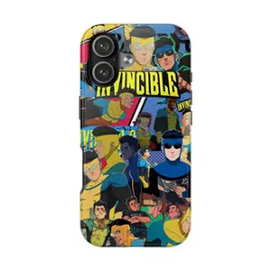 8 Vers Invincible Tough Phone CaseMark Omniman Cartoon Series Cover for iPhone 17, 16, 15, 14, 13, 12, 11 & More