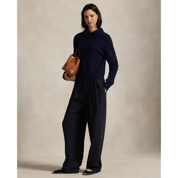 Polo Ralph Lauren - Cable-Knit Wool-Cashmere Polo Sweater