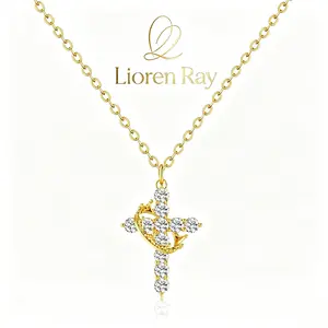 Easter Gifts Upgraded Crown Cross Necklace for Women, Crown Cross Pendant Necklace, Non-Tarnish Faith Jewelry for Women, Christian Religious Gifts for Her | 14K Gold & Silver Plated Necklace | Mother's Day gift,Graduation Gifts