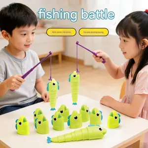 Children Fishing Interactive Toy, Self-Extending Fish Body, Durable Rod, Multi-Play Design, Fun Family Game, Party Essential