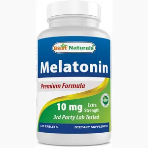 Best Naturals Melatonin 10 mg 120 Tablets - Premium Formula, Extra Strength, 3rd Party Lab Tested, Dietary Supplement for Sleep Support