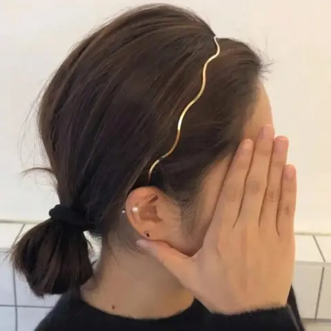 Women's Minimalist Solid Color Zigzag Metal Headband, Hairband, Chic Headbands, Casual Trendy Fashionable Hair Accessory for Daily & Party Wear