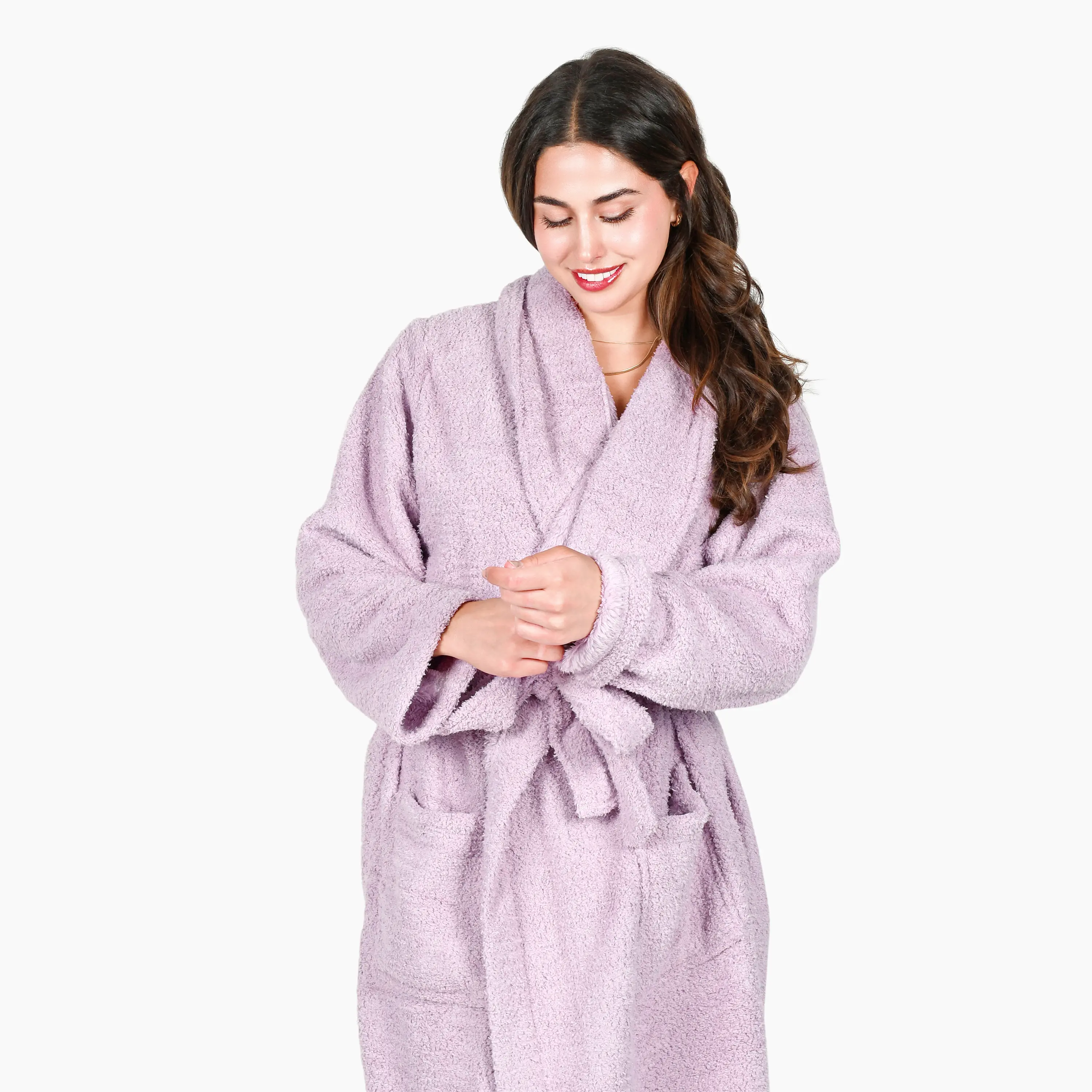 Premium Women's Plush Soft Robe - Fluffy, Warm, and Fleece Sherpa Shaggy for Ultimate Comfort