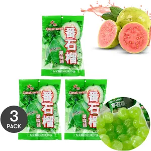 HONGYUAN Guava Flavored Hard Candy Bulk Pack 3 x 350g Bags Sweet Tropical Fruit Chewy Candies for Snacking Parties GuavaCandy TropicalFruit HardCandy SnackTime PartyFavors
