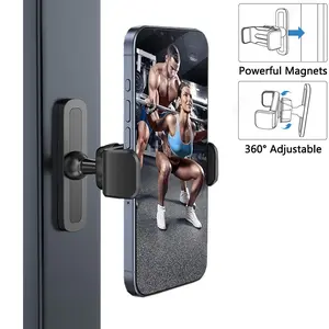 EphemeralLuxe 360-Degree Adjustable Magnetic Universal Smartphone Holder - Gym Metal Equipment Mount, Home Fitness Accessory, Tech & Exercise Machine Accessory