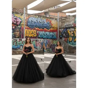 Torrie Custom Black Wedding Dress