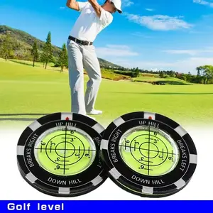 1PC Level Gauge Golf Putt Ball Marker High Precision Round Golf Putt Green Reader Golfing Putting Aid Golf Slope Putting Reader