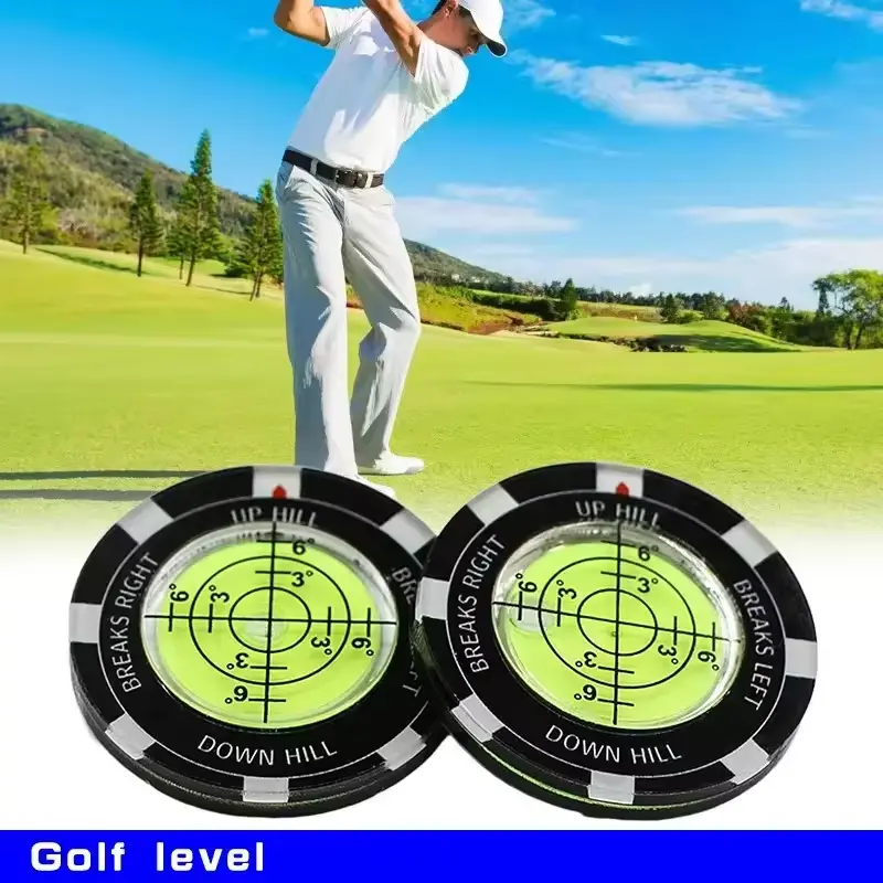 1PC Level Gauge Golf Putt Ball Marker High Precision Round Golf Putt Green Reader Golfing Putting Aid Golf Slope Putting Reader