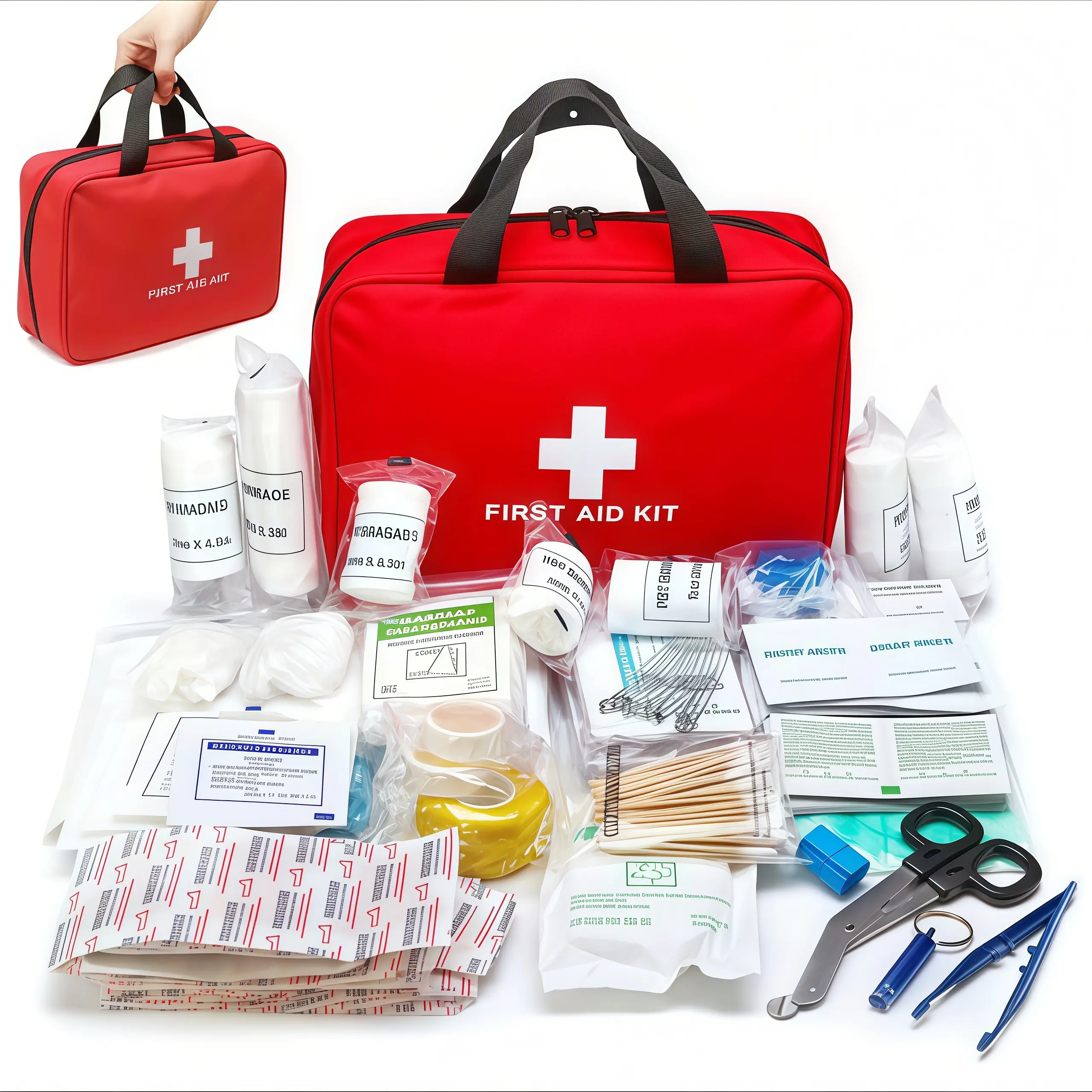 160 Piece First Aid Kit, Premium Waterproof Compact Trauma Medical Kits for Any Emergencies, Ideal for Home, Office, Car, Travel, Outdoor, Camping, Hiking,Boating,Gift for Families #SummerVibes