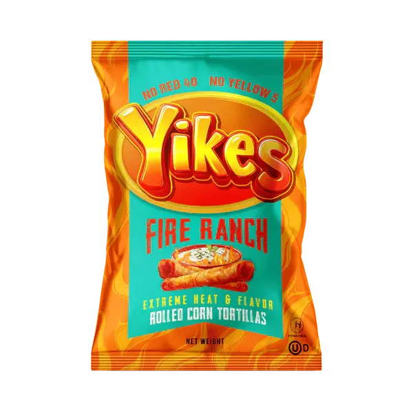 Yikes Fire Ranch Rolled Corn Tortillas (4oz) (10 Bags)