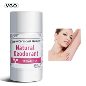VGO Anti-Perspirant Deodorant Stick for Women & Men, 2.65 Oz Wood Flower Fragrance with Natural Plant & Flower Ingredients, Plus Body Care Extras: Soap Saver Net Bag, Gold-Silver Ear Seed Acupressure Kit with Probe, Ingrown Hair Patch