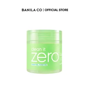 BANILA CO Clean It Zero Green Peel Toner Pad - Vegan Dual Sided Toner Pad for Exfoliating Dead Skin Cells and Unclog Pores Skincare Smooth