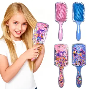 Cute Anime Hair Brush for Girls,  Style Air Cushion Detangling Brush, Anti-Static Scalp Massage Comb for Wet & Dry Hair, Gift for Kids Women