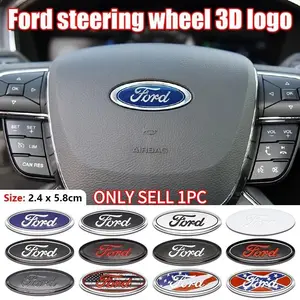 Ford Car Steering Wheel Decoration Patch, Scratch Resistant Wearable Badge Sticker, Strong Adhesive, Not Easy to Peel Off, Fits F-150 Mustang Escape Explorer Edge Ranger Expedition Focus Fusion Taurus, Truck Accessories