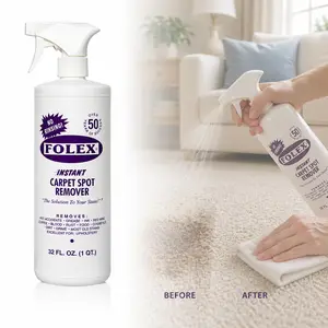 Folex 32 oz. Instant Carpet Spot Remover Carpet Cleaner, The Ultimate Solution for Ink, Blood, Coffee, and Food Stains on Carpets and Rugs, Odor Free and Non-Flammable, Gentle Yet Effective Cleaning Power.