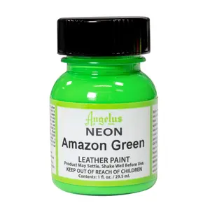 Angelus Neon Amazon Green Paint - Acrylic Leather Paint, Flexible Shoe Paint, Customize Shoes, DIY Projects, Leather Working