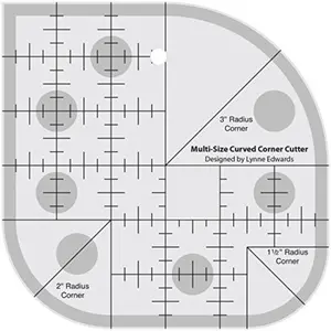 Precision Grid Curved Cutting Tool, Acrylic Sewing Ruler, Patchwork Template, DIY Sewing Supplies, Anti-Slip Design, 1pcs