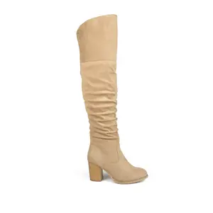 KAISON BOOTS IN WIDE WIDTH & CALF - Stone Faux Suede