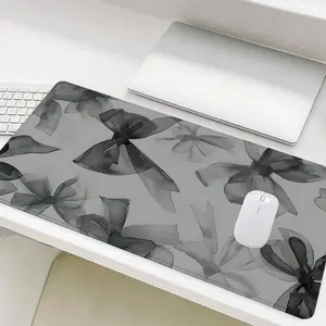 Bow Pattern Design Mouse Pad, Rectangle Gaming Mouse Pad, Non-Slip Rubber Base Stitched Edge Desk Pad for Desk Laptop Desktop, Non Slip Mousepad, Desk Accessories