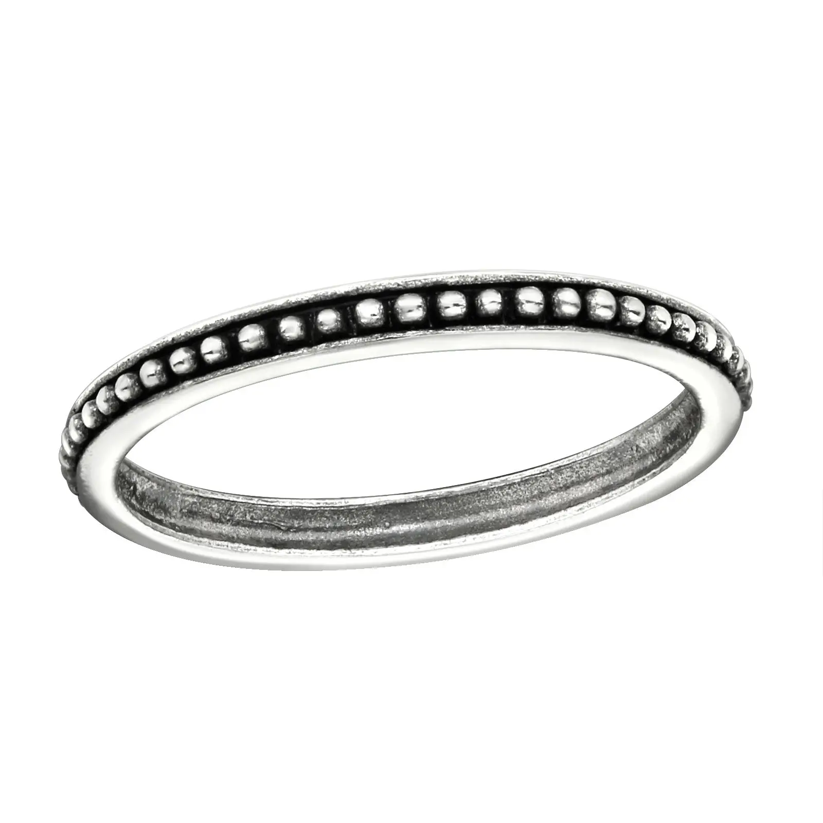 Dotted Ring - Oxidized 925 Sterling Silver