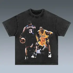 KOBE VS ALLEN IVERSON T-Shirt, Tropical Streetwear Style | Unisex Aesthetic Graphic Tee | Soft Cotton Fit