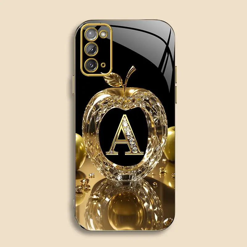 Suitable for [Galaxy Note20] New high-end gold letter electroplated gold edge mobile phone case new business simple explosion-proof mobile phone case affordable anti-fall anti-fingerprint 995