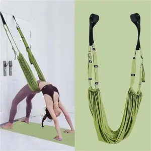 【Aerial Yoga Stretching Strap】for Waist Back and Leg Flexibility Pilates Equipment Home Workout Rope with Adjustable Loops