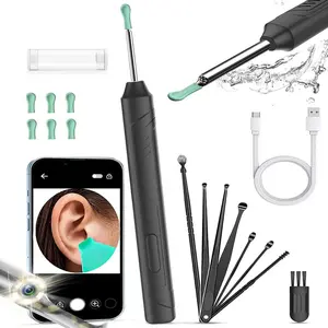 Portable Visual Ear Wax Removal Tool Set with 1080P HD Camera, Ear Cleaning Kit with 7 Ear Tools, WiFi Compatible for iPhone and Android