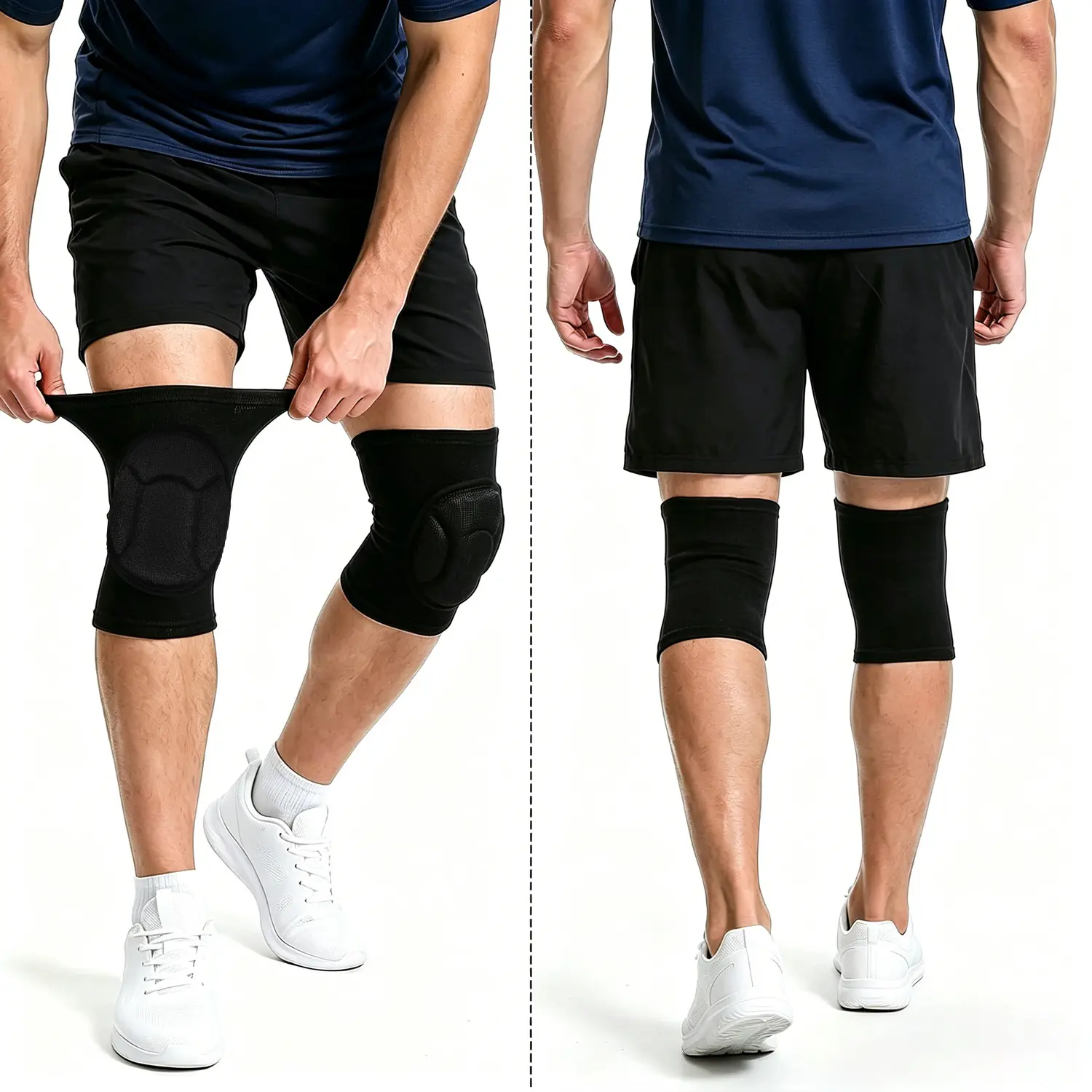 Sports Knee Pads,Breathable,Shock Absorption,Adjustable Straps,Anti-Collision,Non-Slip,Protective Gear for Skating,Cycling,Ball Games and Fitness Training