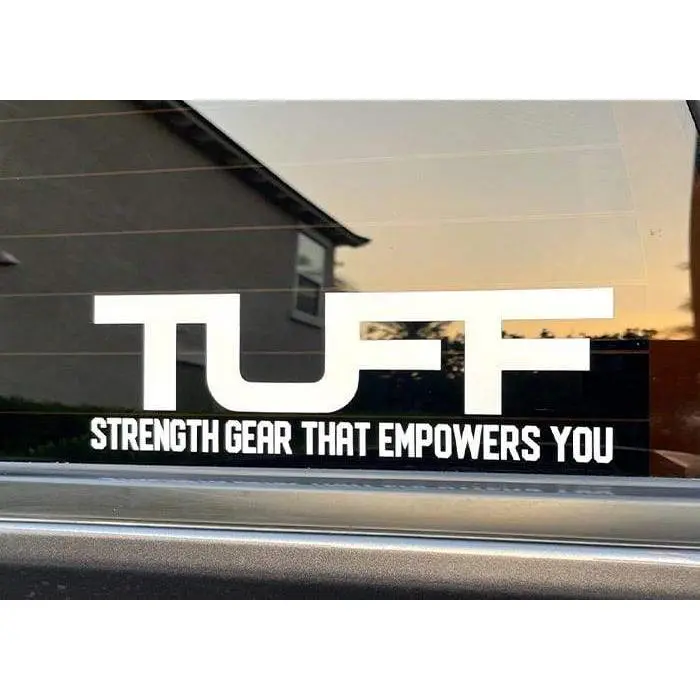 TUFF Vinyl Car Decal - 10" x 3" Sticker for Cars, Universal Vehicle Exterior Decoration Accessory with Easy Install