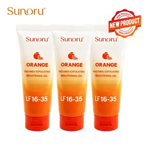 Sunoru Orange Scented Exfoliator Clear Gel LF16-35 - Gentle Exfoliation for Face & Body, Deep Cleansing, Nourishing & Moisturizing, Suitable for All Skin Types